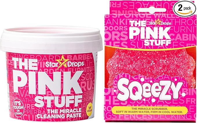 Stardrops - The Pink Stuff Miracle Cleaning Paste & SQeeZY Scrubber Sponge Bundle – All-Purpose... | Amazon (US)
