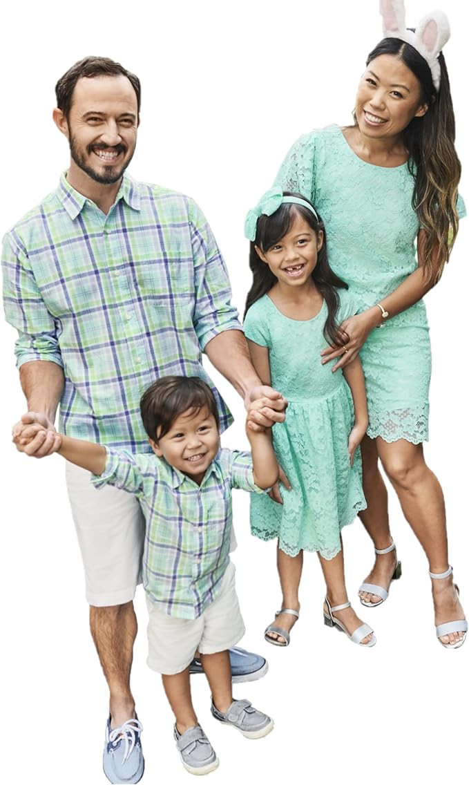 The Children's Place Kids' Coordinating Family Outfits, Mommy & Me, Dad & Son, Baby, Mint to Be C... | Amazon (US)