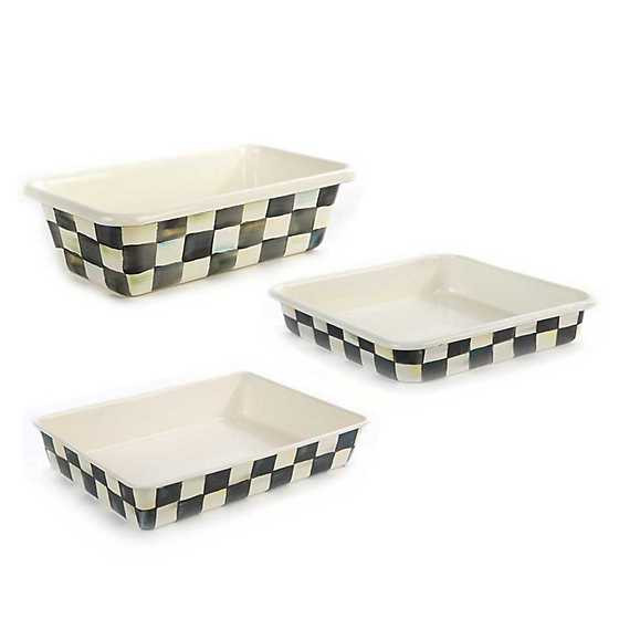 MacKenzie-Childs | Courtly Check Enamel Baking Pans - Set of 3 | MacKenzie-Childs