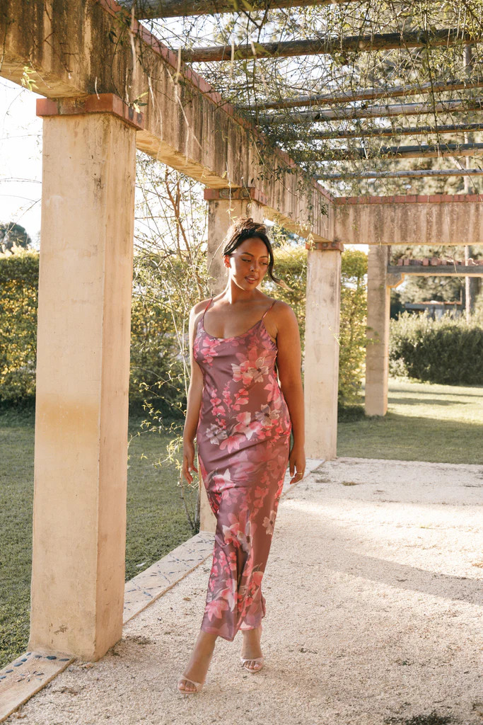 Jamie Maxi Slip Dress - Dark Rose Floral | Petal & Pup (US)