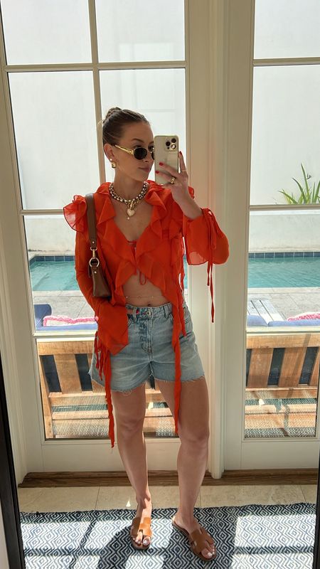 5/21/24 summer outfit inspo 🫶🏼 summer outfit ideas, summer fashion, summer outfits, summer style, jean shorts, jean shorts outfit, denim shorts, casual summer outfits, casual summer fashion, summer tops, fun summer tops

