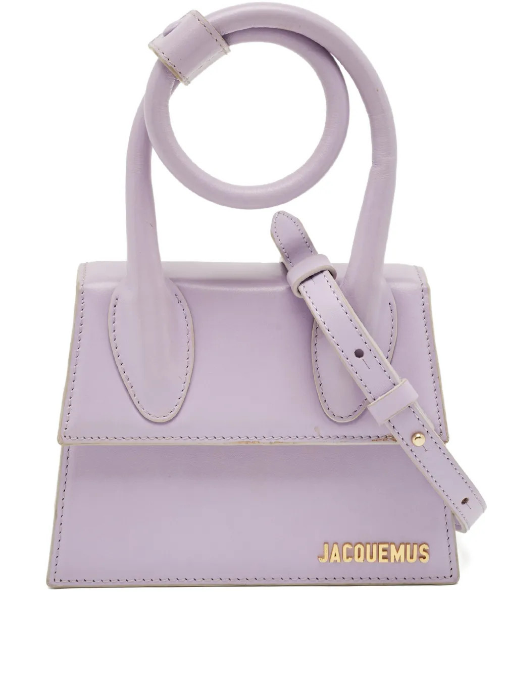 Jacquemus Pre-Owned Le Chiquito leather rolled-handle mini bag - Purple | Farfetch Global