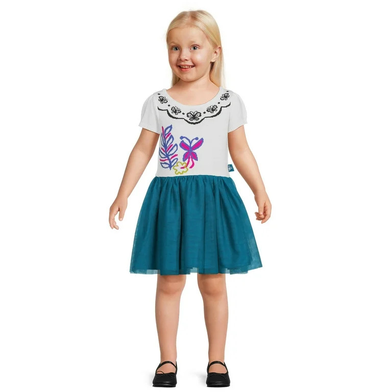 Encanto Toddler Girl Sweater Top Dress with Mesh Skirt, Sizes, 12M-5T | Walmart (US)
