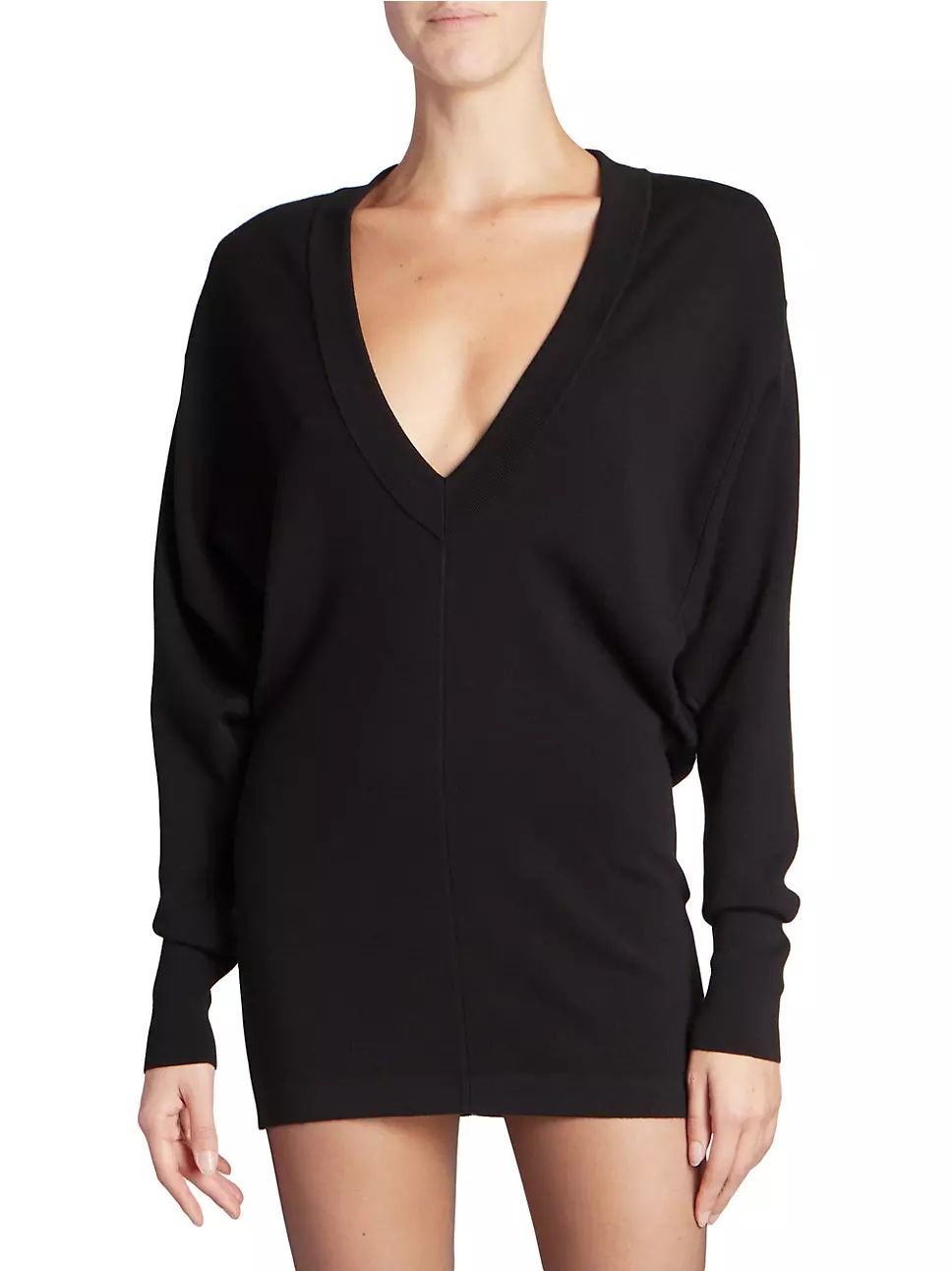 V-Neck Sweater Dress In Wool | Saks Fifth Avenue