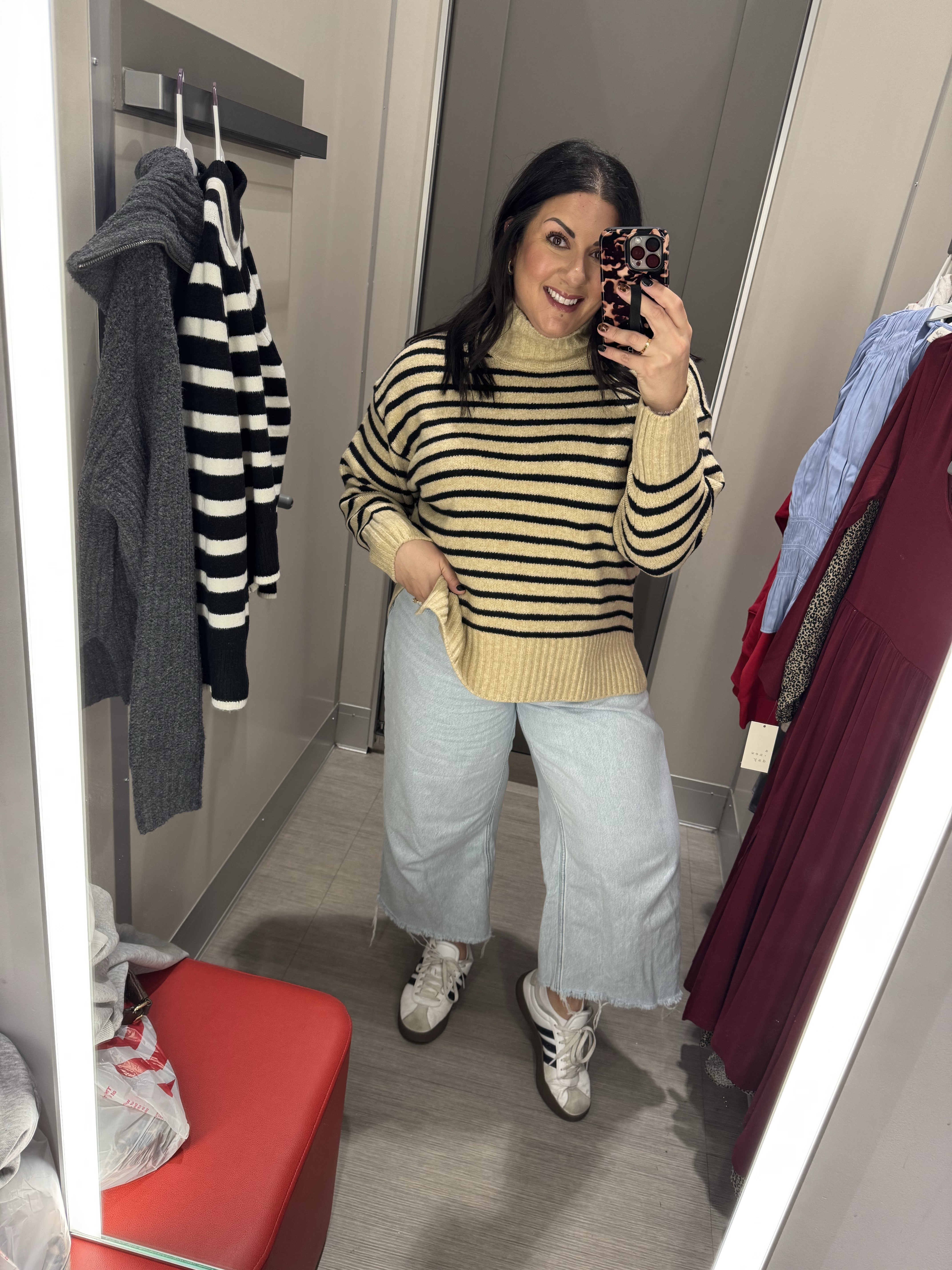 Size XL sweater size 32 (14) jeans 

Fall outfit, casual outfit, teacher outfit 

#LTKStyleTip #LTKMidsize #LTKFindsUnder50