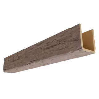 Heritage Timber 3.5 in. W. x 3.5 in. x 8 ft. Salvaged Timber Sandstone Faux Wood Beam | The Home Depot