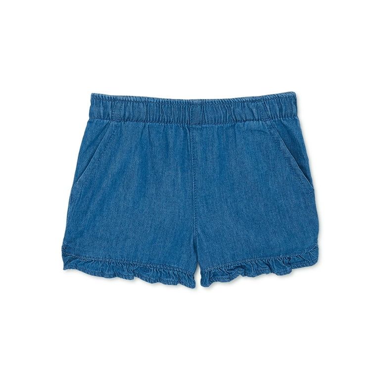 Garanimals Baby Girls Ruffle Denim Shorts, Sizes 0-24M | Walmart (US)