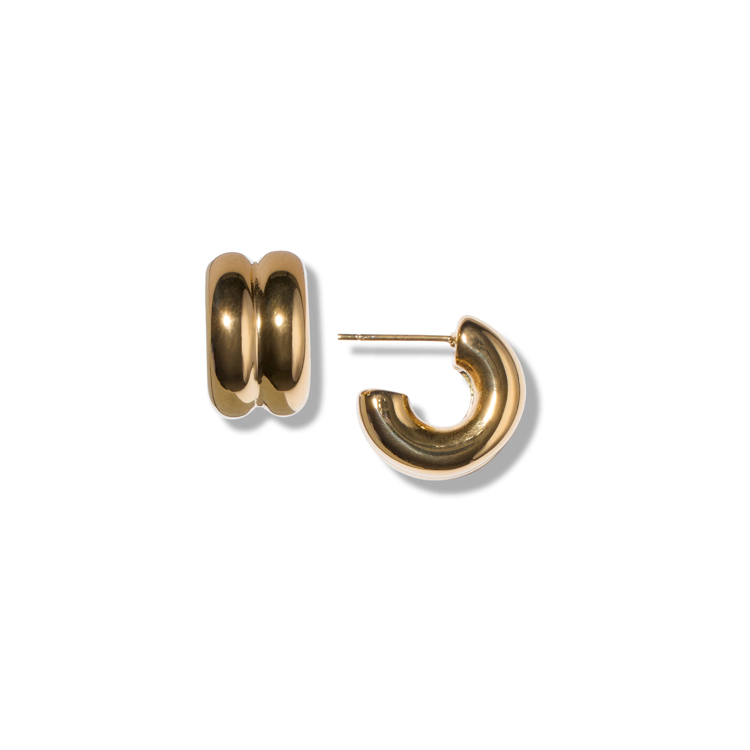 Double Chunky Hoops | Garnished in Gold