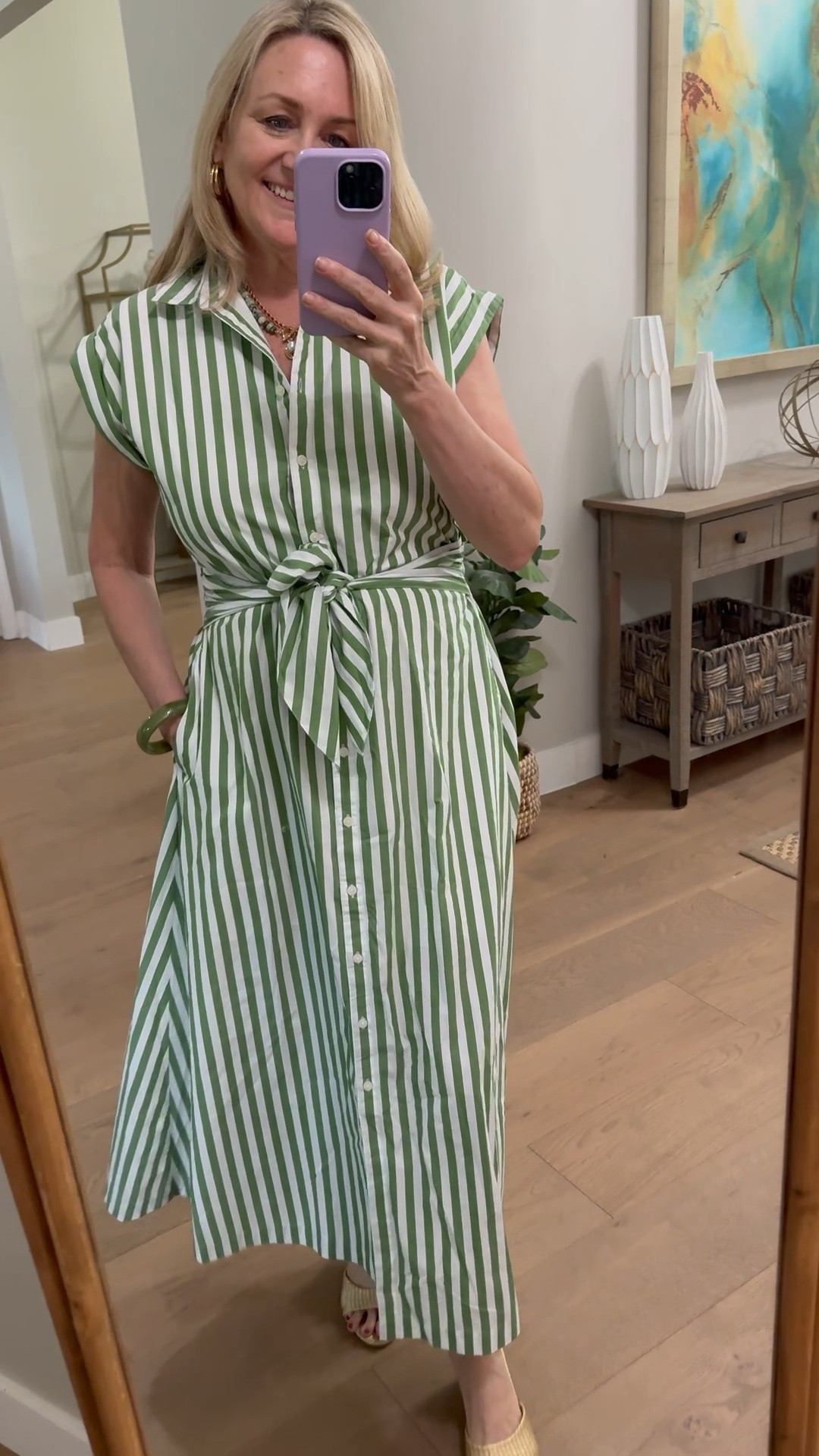 Love the colors and stripes on this shirtdress!  Summer outfit, great price

#LTKootd #LTKSeasonal #LTKMidsize