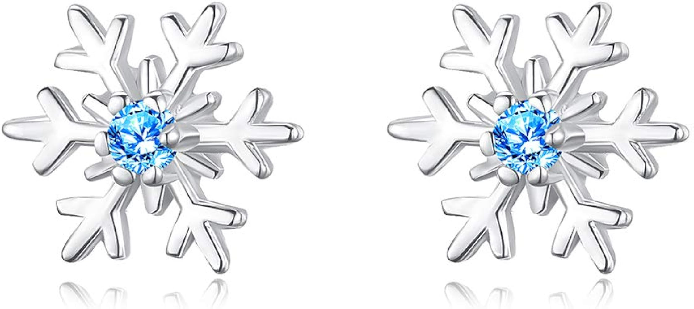 Snowflake Earrings-Blue | Amazon (US)
