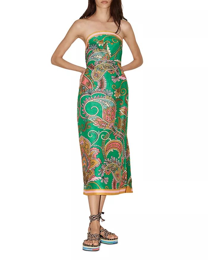 Marion Strapless Printed Midi Dress | Bloomingdale's (US)