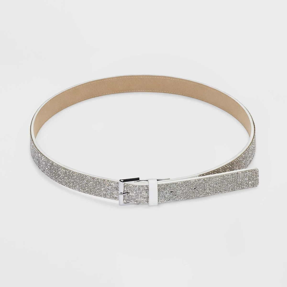 Women's Rhinestone Belt - Wild Fable™ White | Target