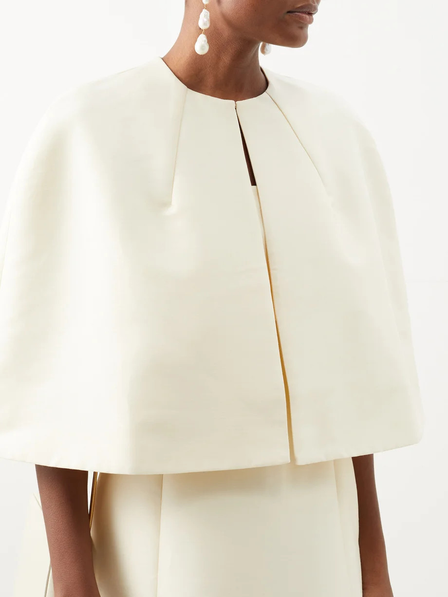 Cotton-blend voile cape | Matches (US)