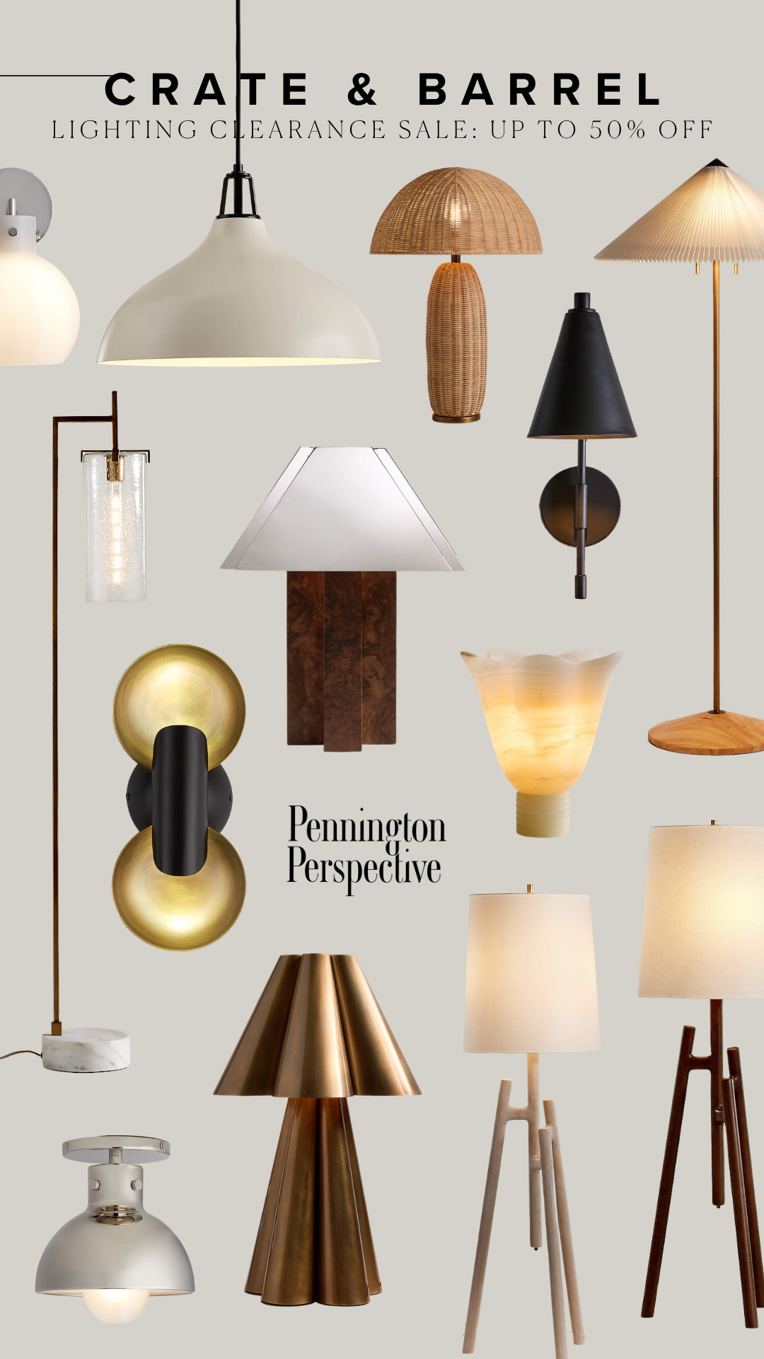 Light up your home for less. Grab up to 50% off during the Crate & Barrel Lighting Clearance Sale.

#CrateAndBarrel #HomeLighting #InteriorDesign #ModernHome #LightingSale #HomeDecor  

 #LTKdayinmylife #LTKHome #LTKSaleAlert