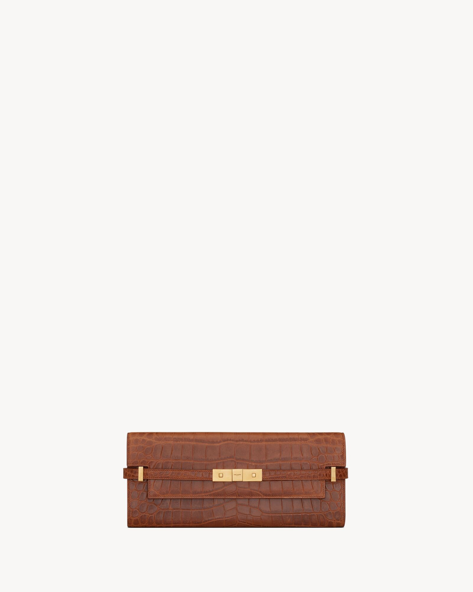 manhattan clutch in crocodile-embossed leather | Saint Laurent Inc. (Global)