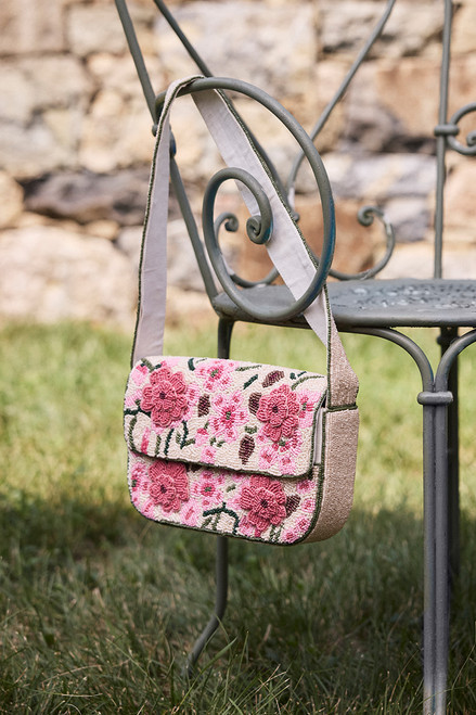 Greta Floral Beaded Shoulder Bag | Francesca's