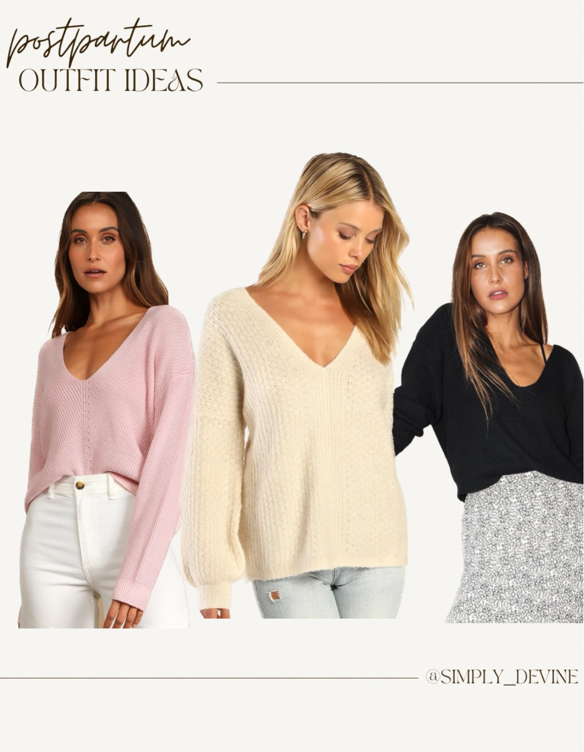 Staple closet pieces. Spring sweaters. Spring outfit. Postpartum outfit idea 

#LTKSeasonal #LTKbaby #LTKFind