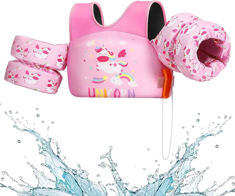 HeySplash Swim Vest for Kids, Toddler Pool Floaties Fit 20-50/70 Lbs, Children Swimming Vest with... | Amazon (US)