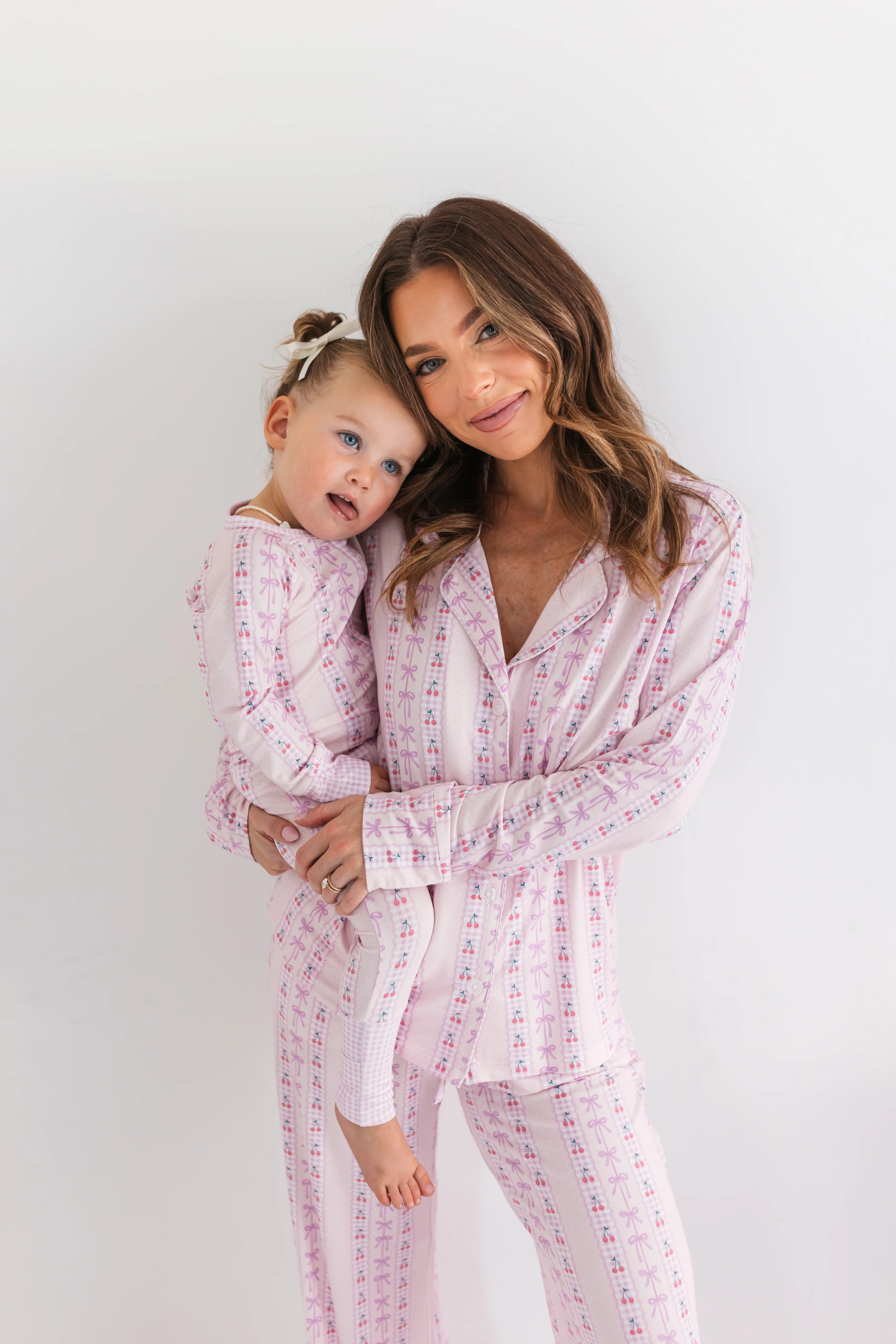 Cherry Gingham Women's Long Sleeve Set | In My Jammers