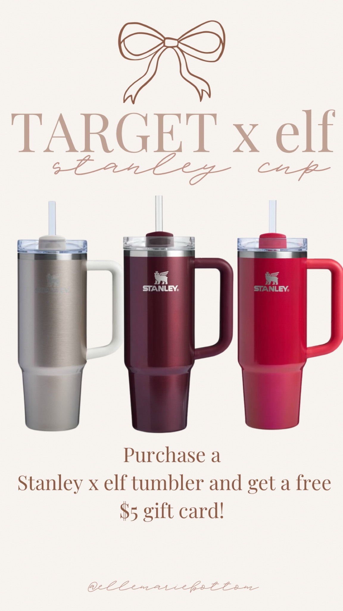Purchase a Stanley x elf tumbler and get a $5 Target gift card! 

#LTKCyberWeek #LTKHoliday #LTKSeasonal
