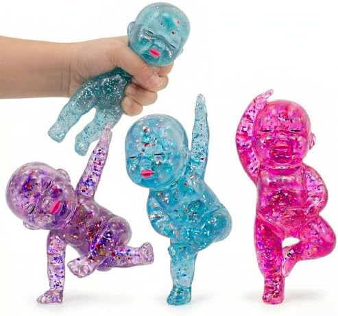 Big Baby Squishy, Glitter 3Pack Slow Rising Stress Relief, Fidget Stress Anxiety Relief for Adult... | Amazon (US)