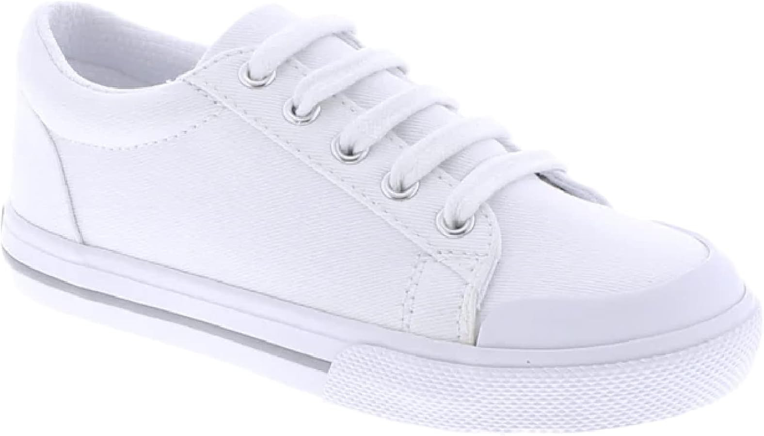 FOOTMATES Taylor Lace-Up Canvas Flats Boys and Girls Shoes - Tennis Sneakers with Wide Toe Box, C... | Amazon (US)