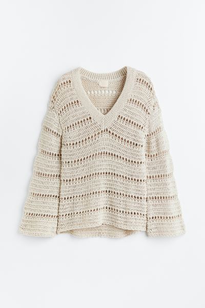 Oversized hole-knit jumper | H&M (UK, MY, IN, SG, PH, TW, HK)
