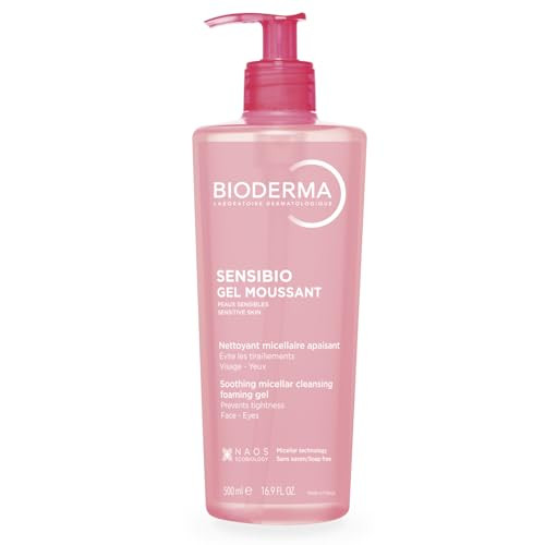 Bioderma Sensibio Foaming Gel Gentle Face Cleanser, Cleansing and Makeup Removing Refreshing Feeling for Sensitive Skin, Unscented, 16.9 Fl Oz | Amazon (US)