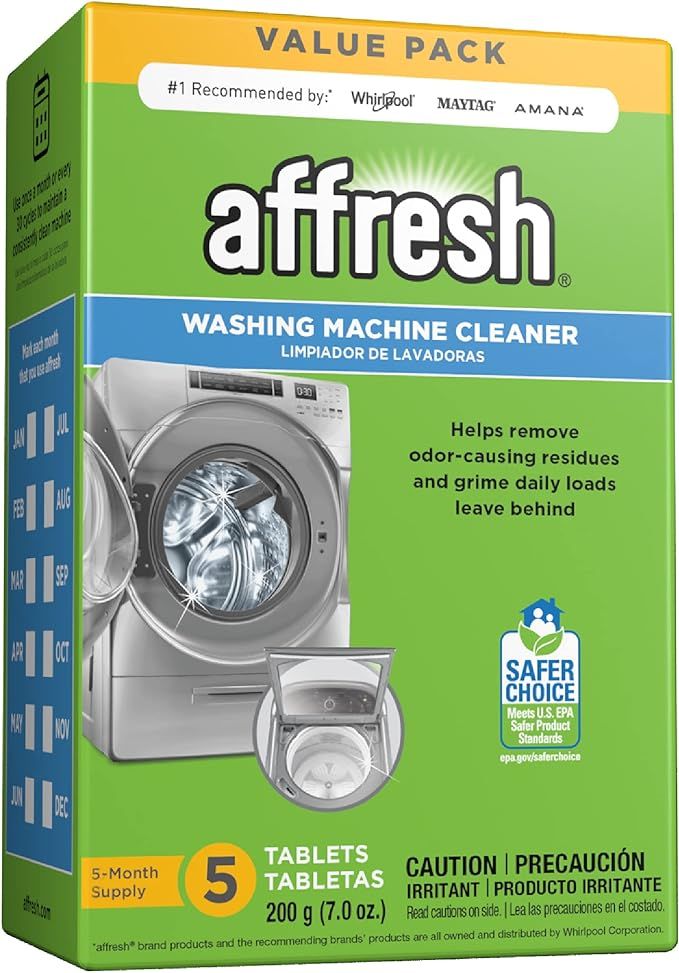 Affresh Washing Machine Cleaner, Cleans Front Load and Top Load Washers, Including HE, 5 Tablets | Amazon (US)