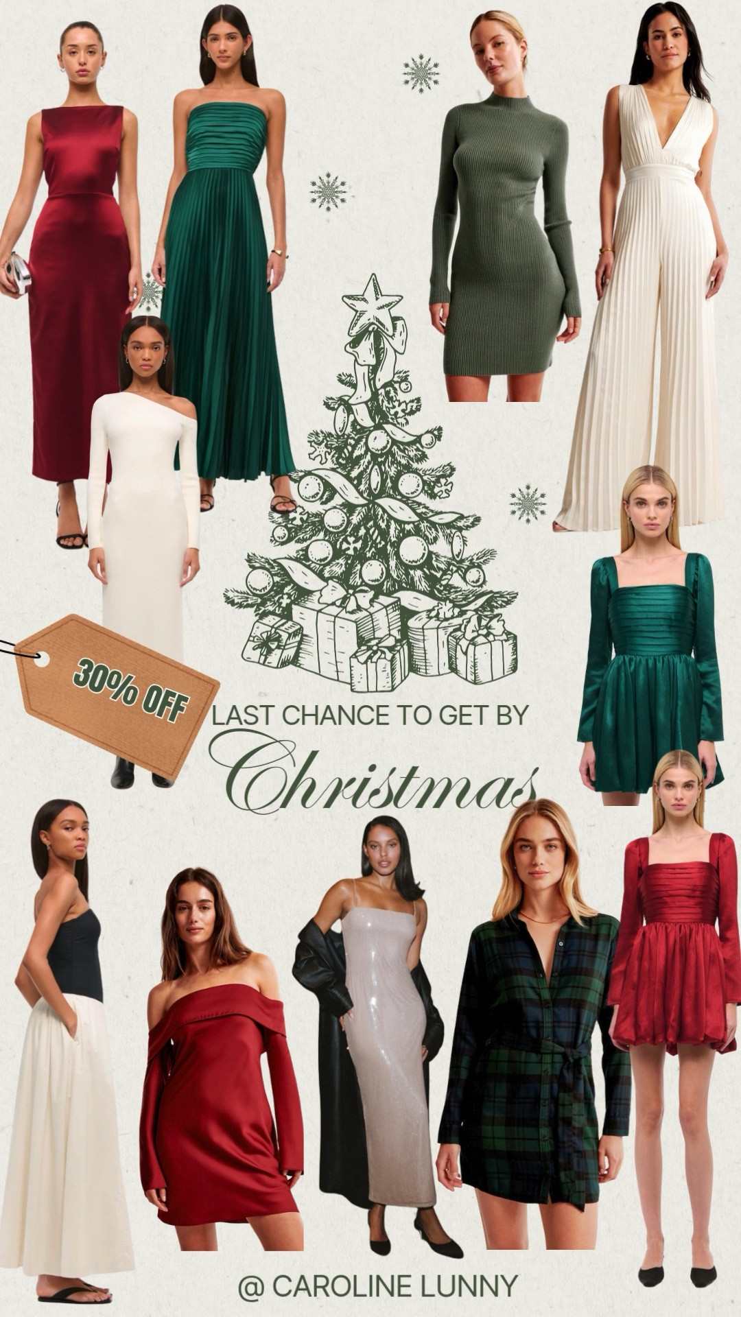 Grab these gorgeous Christmas dresses before it’s too late!

Use my friend’s code for an additional 30% off AFTIA 

#LTKMidsize #LTKSaleAlert #LTKHoliday