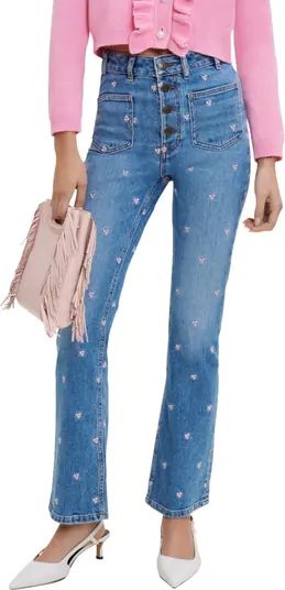 maje Passionnel Embroidered Corset Waist Jeans | Nordstrom | Nordstrom