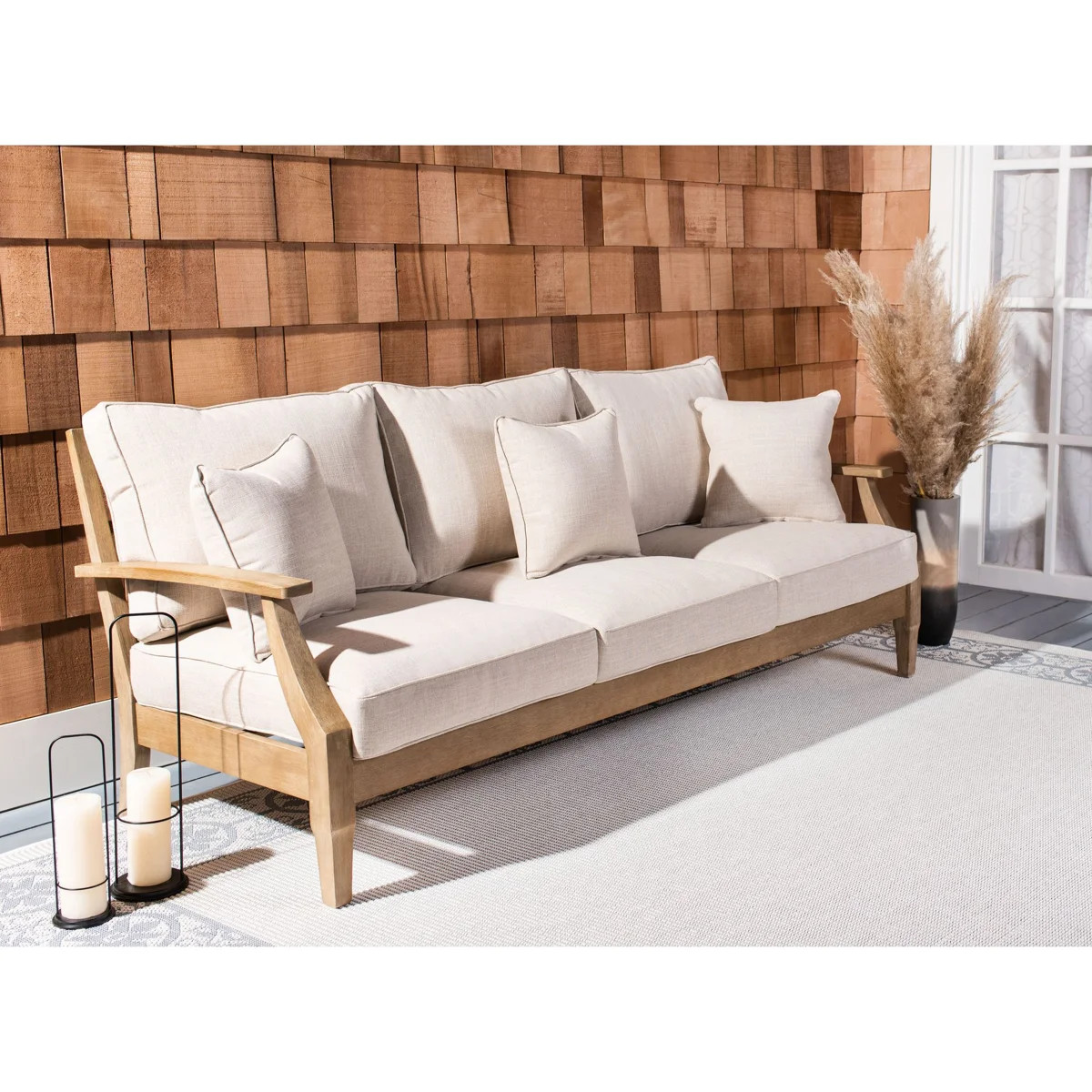 Samya 83'' Wide Outdoor Patio Sofa with Cushions | Wayfair North America