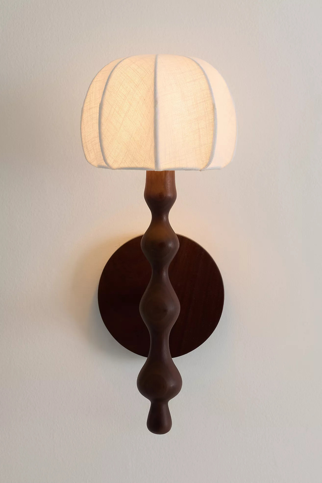 LALA Reimagined Wood Shaded Sconce Wall Light | Anthropologie (US)