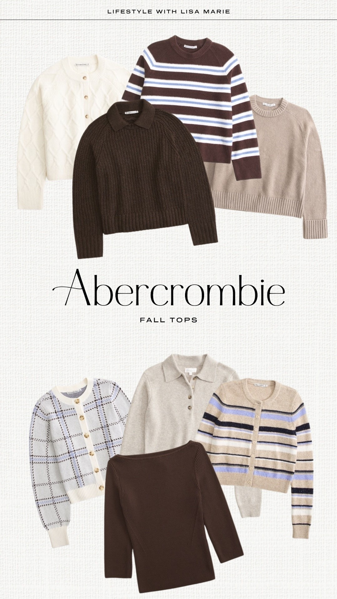 Code AFLTK. The cutest fall tops and sweaters from Abercrombie! Fall outfits. Winter outfits. Fall style. Layering pieces for fall and winter. Everyday outfits. Everyday basics. Winter style. Striped sweaters.