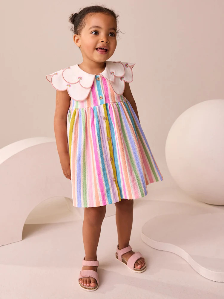 Rainbow Collared Summer Dress (3mths-7yrs) | Next US