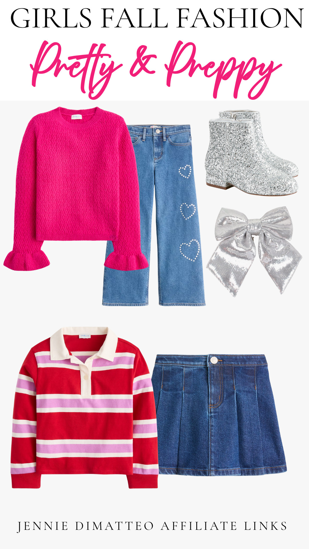 Pretty & preppy for fall 🎀✨ Loving the bright pops of pink, classic denim & a little sparkle to make these outfits extra fun! 💕 #GirlsFallFashion #KidsFashion #GirlsStyle #FallOutfits #PreppyStyle #GirlyStyle #KidsOutfits #FallFashion #LTKKids #LTKFamily #LTKFinds 

 #LTKootd #LTKBaby #LTKKids