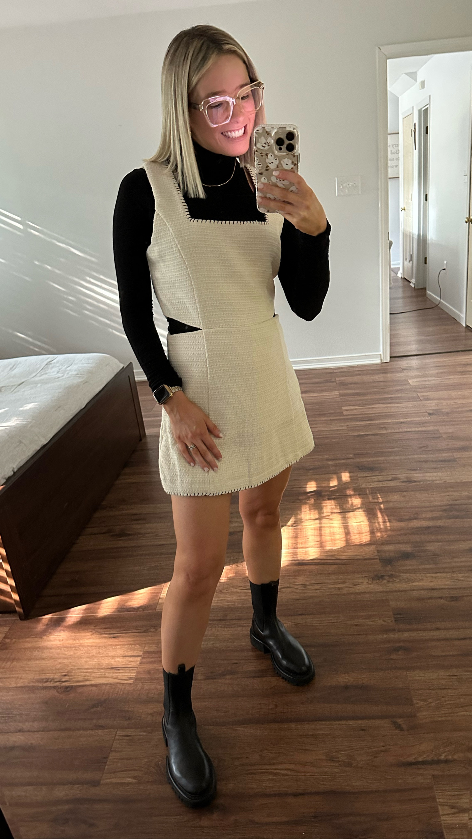 Marcella NYC Carson Turtleneck black XS TTS

Avec Les Filles Whipstitch Trim Cutout Sleeveless Romper Small TTS / top does run a tiny bit big but with a shirt underneath it’s totally fine 

AllSaints Hallie Lug Boot black TTS

#LTKsalealert #LTKxNSale #LTKunder100