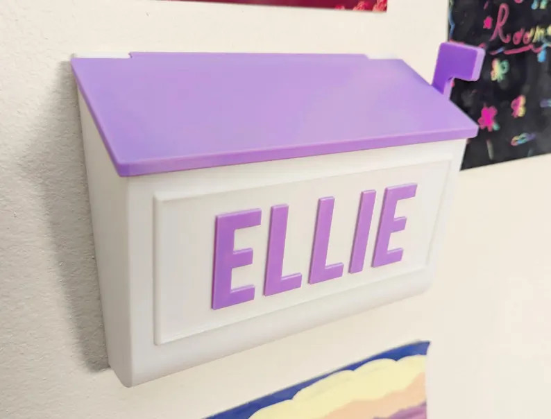 Personalized Kids Mini Play Mailbox for Door and Wall Hanging Custom Name - Ellies Notes Mailbox ... | Etsy (US)