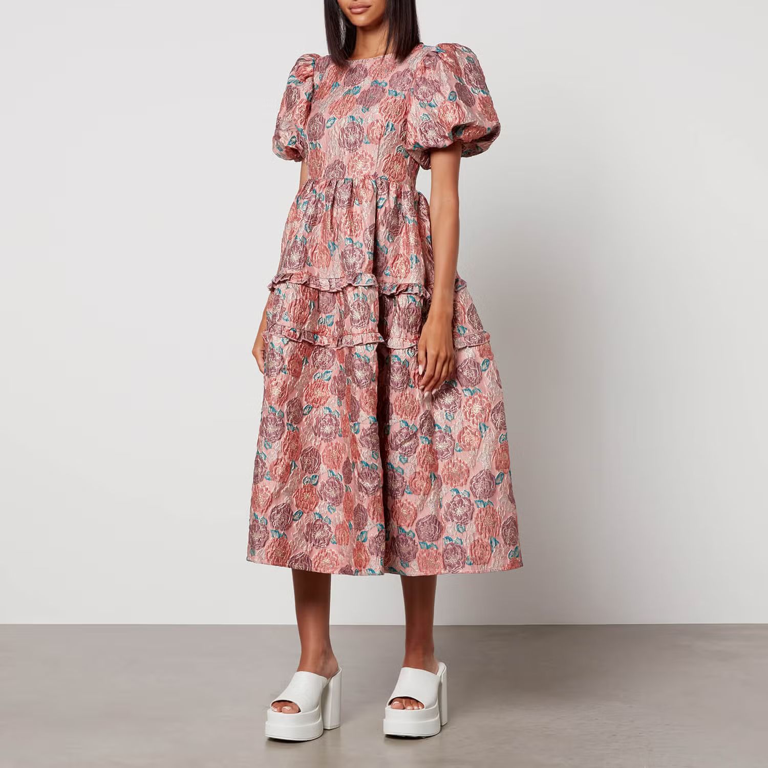 Sister Jane Dream Nerissa Floral-Print Jacquard Midi Dress | The Hut (Global)