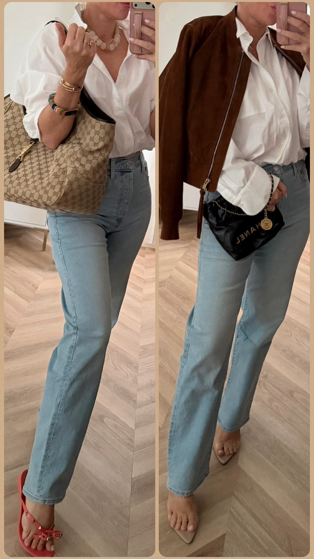 Best bum + anti-pooch jeans everyone’s talking about🔥💯🍑!!!
I’m not kidding — I went back and ordered three more colors. They’re that good. Super stretchy, insanely comfortable, and the deep V back gives the best shape. They cinch the waist without giving that front pooch situation (you know what I mean).

They run pretty TTS but if you’re between sizes size up since the waist is more fitted.
So flattering. So good.🔥



stretchy shaping jeans. anti pooch jeans. high waisted flattering denim. deep V back jeans. tummy smoothing jeans. straight leg jeans.


#LTKSaleAlert #LTKSeasonal #LTKgrwm