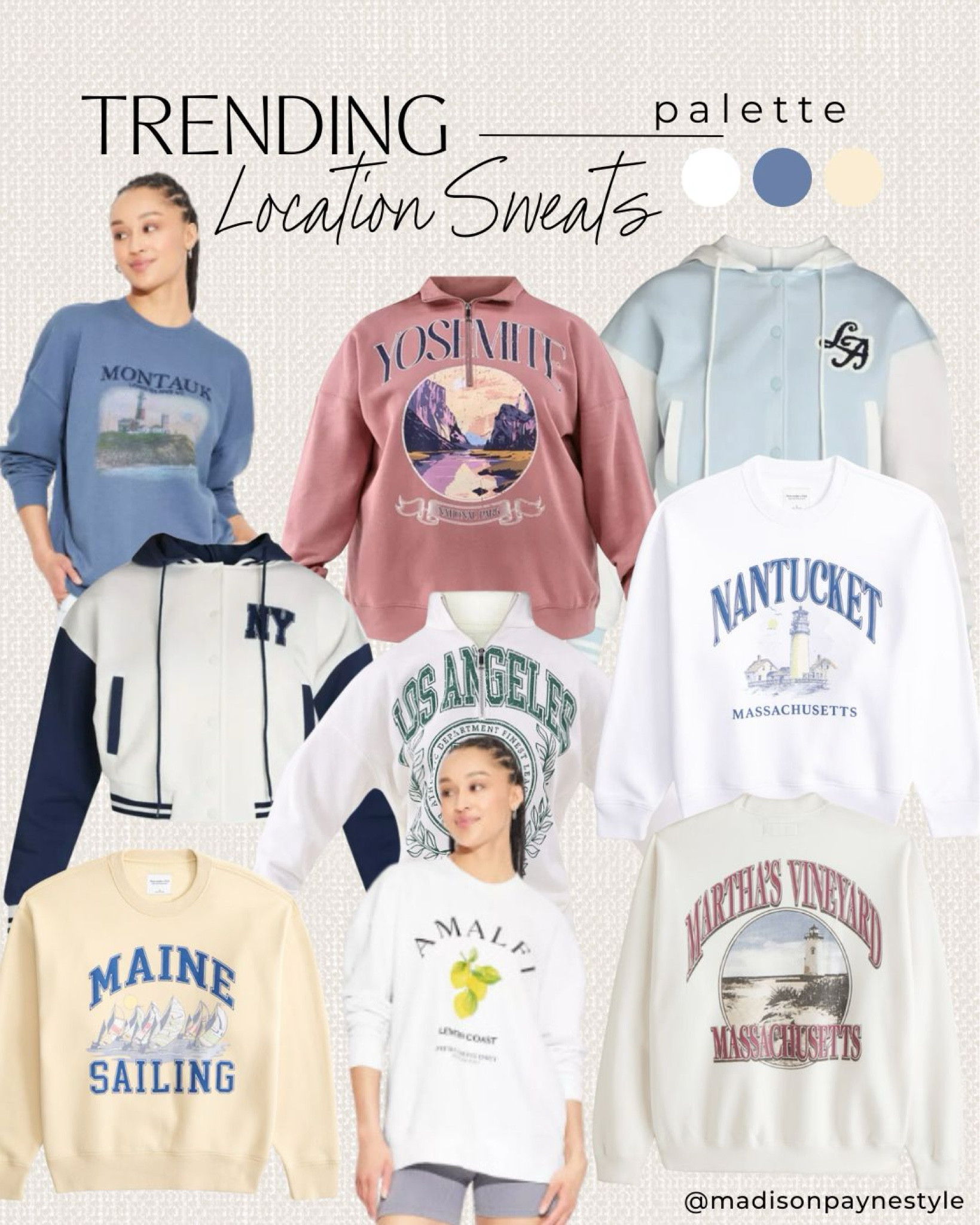 Trending for Fall 🍂 comfy location sweatshirts and jackets 

Fall sweatshirts, Abercrombie, Target, Walmart, Fall Outfits, Fall jackets, Fall Fashion, Madison Payne

#LTKSeasonal #LTKBacktoSchool #LTKStyleTip