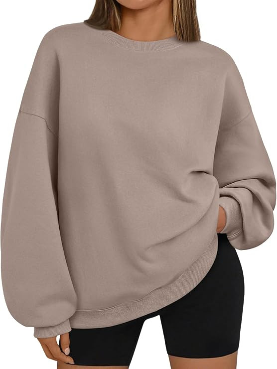 Trendy Queen Sweatshirts for Women Hoodies Oversized Crewneck Tops Sweaters Comfy Fall Winter Out... | Amazon (US)