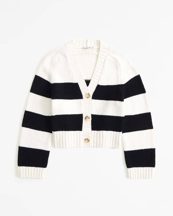 Cotton-Blend Short Cardigan | Abercrombie & Fitch (US)