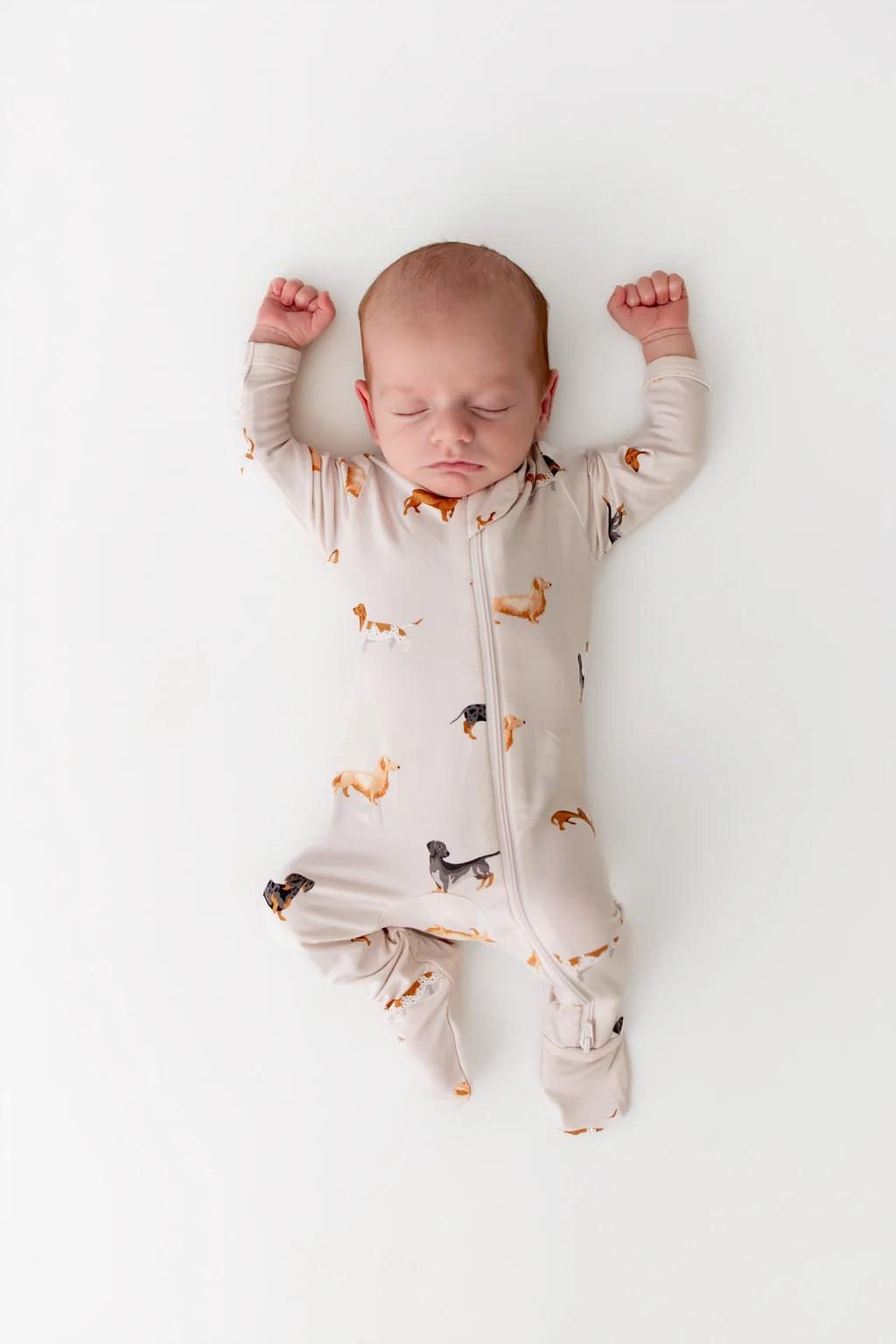 Zippered Footie in Dachshund | Kyte Baby