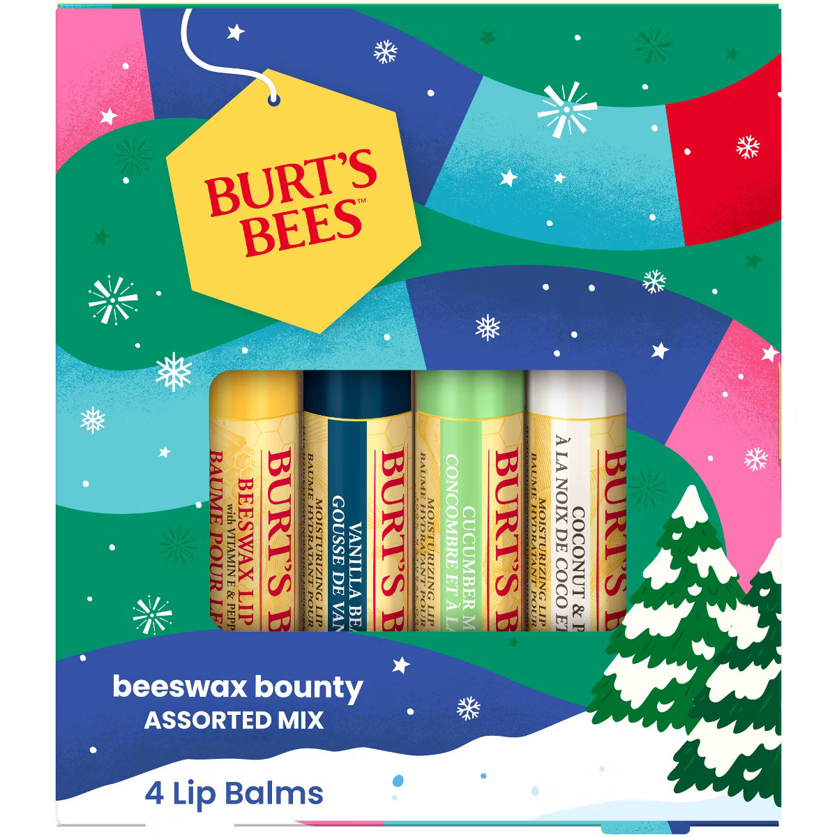 Burt's Bees Beeswax Bounty Lip Balm Gift Set - 4ct | Target