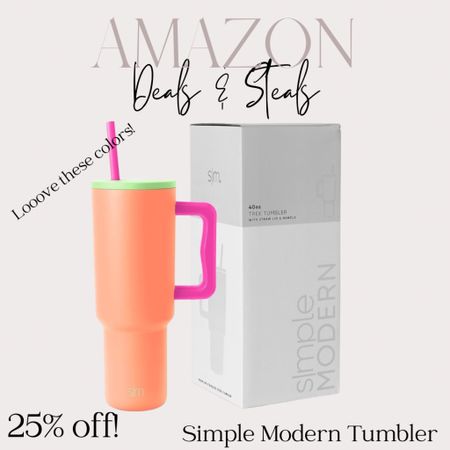 Simple Modern insulated tumbler on drop!! This never happens! Looove these fun colors! 

Amazon home | Amazon sale | Amazon finds | tumbler | daily deals | sales | amazon home finds | amazon Spring | amazon home | amazon outfits | summer finds | summer 2024 | amazon dress | beach finds | spring outfit | amazon vacation |

#LTKfindsunder50 #LTKsalealert #LTKGiftGuide