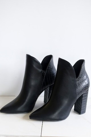 Miranda Crocodile V-Cut Booties | Dress Up