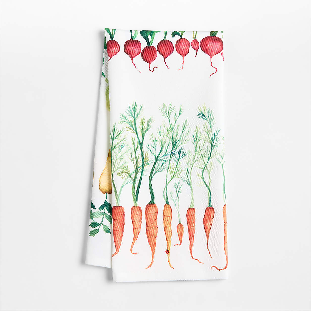 Spring Vegetable Printed Organic Cotton Kitchen Dish Towel + Reviews | Crate & Barrel | Crate & Barrel