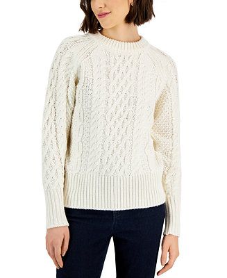Style & Co Women's Cable-Pattern Pullover Sweater, Created for Macy's & Reviews - Sweaters - Wome... | Macys (US)