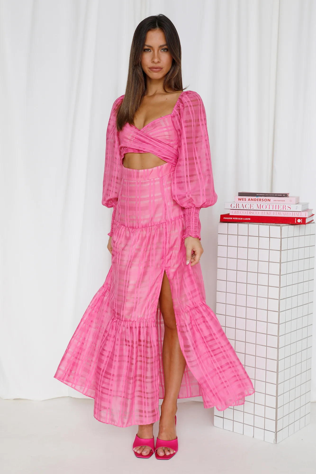 Treasure Chests Maxi Dress Pink | Hello Molly (AU)